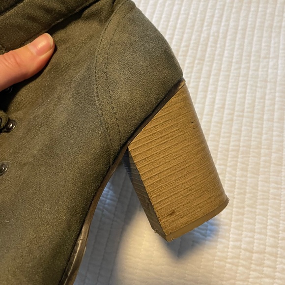 Suede Laced Heeled Booties - Picture 3 of 4